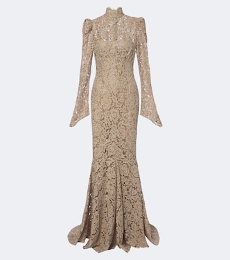 Votiva lace lamé gown | De La Vali