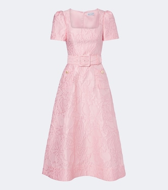 Helmsley belted jacquard bustier dress | Rebecca Vallance