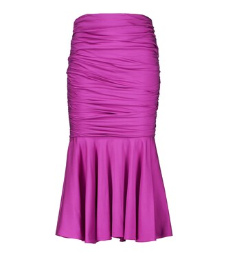 Henley flared gathered midi skirt | Stella McCartney