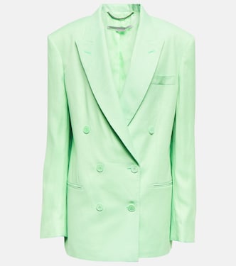 Double-breasted linen-blend blazer | Stella McCartney