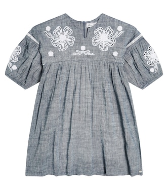 Embroidered linen and cotton dress | Tartine et Chocolat