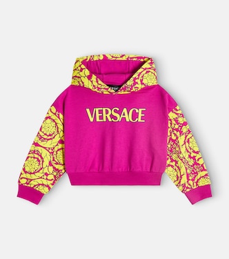 Sweat-shirt à capuche en coton à logo | Versace Kids