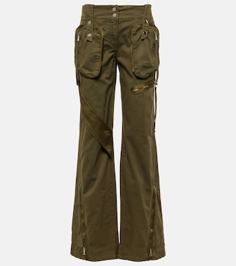 Mid-Rise Flared Cargo-Jeans | Blumarine