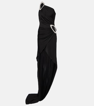 Embroidered asymmetric gown | David Koma