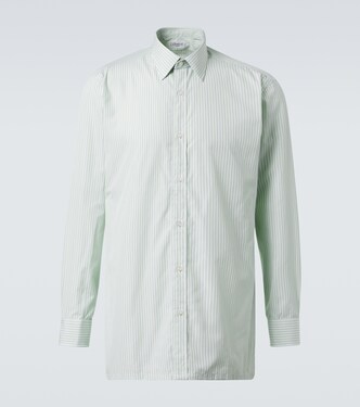 Striped cotton poplin shirt | Charvet