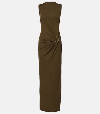 Gathered jersey maxi dress | Roland Mouret
