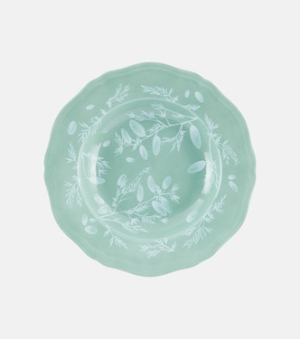 Ginori 1735 x طبق شوربة من البورسلين مع ورود  | Cabana