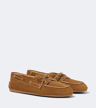 Chaussures bateau en daim | Miu Miu