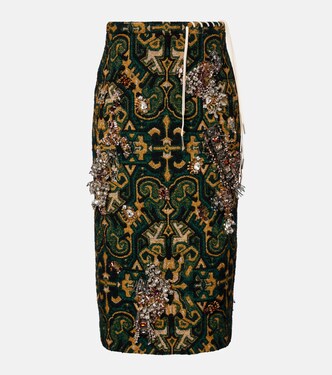 Embellished pencil skirt | Dries Van Noten