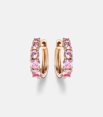 Boucles d'oreilles en or rose 18 ct (750/1000) et saphirs | Anita Ko