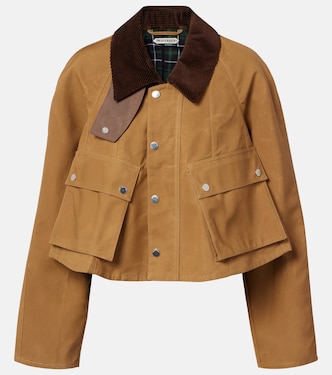 Corduroy-trimmed cropped cotton jacket | JW Anderson