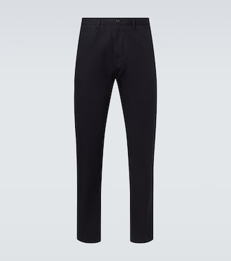 Cotton and linen slim pants | Slowear