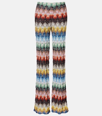 Weite Hose aus Häkelstrick | Missoni