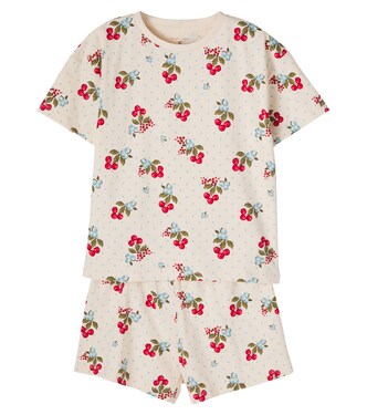 Set Lin aus T-Shirt und Shorts aus Baumwoll-Jersey | Konges Sløjd