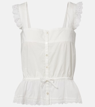 Clive cotton poplin top | Poupette St Barth