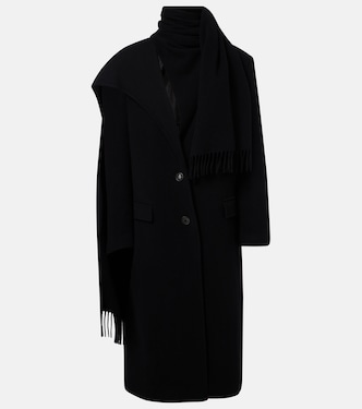 Scarf-detail wool and cashmere coat | The Attico