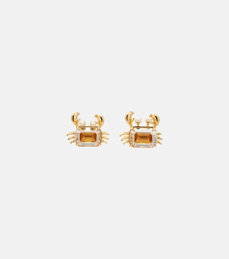 Crab embellished earrings | Oscar de la Renta