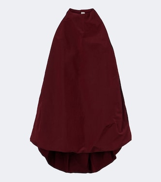 Cotton and silk velvet halterneck top | Magda Butrym