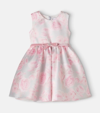 Baby floral belted dress | Monnalisa