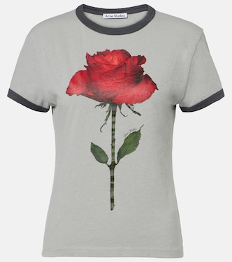 Printed cotton-blend T-shirt | Acne Studios