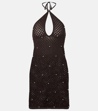 Isola crochet embellished cotton beach dress | Staud