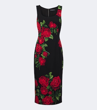 Floral silk-blend midi dress | Dolce&Gabbana