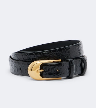 Dome croc-effect patent leather belt | Khaite