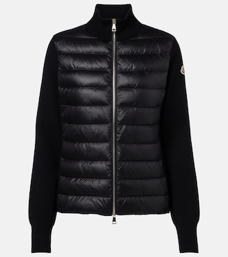 Down-paneled virgin wool cardigan | Moncler