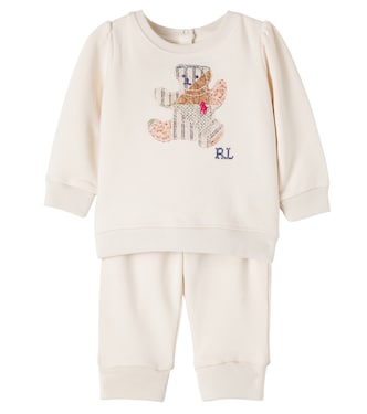 Baby cotton sweatshirt and sweatpants set | Polo Ralph Lauren Kids