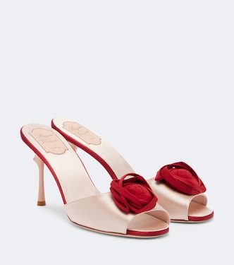 Epine Rose satin mules | Roger Vivier