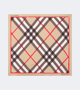 Burberry Check silk poplin scarf | Burberry