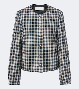 Checked quilted cotton-blend jacket | Dries Van Noten