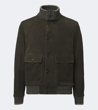 Veste bomber en daim et cachemire | Fedeli
