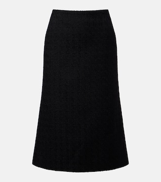 Wool and mohair midi skirt | McQueen