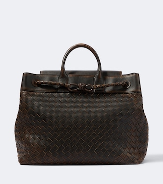 Andiamo Voyager Intrecciato leather tote bag | Bottega Veneta