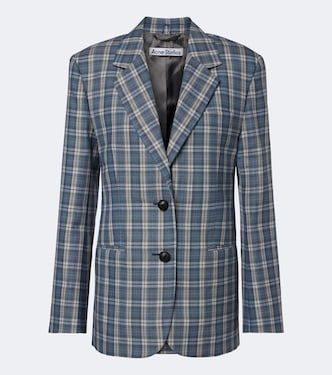 Plaid wool mouliné blazer | Acne Studios
