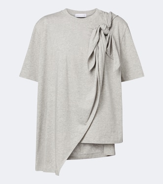 Draped asymmetric cotton jersey top | Stella McCartney