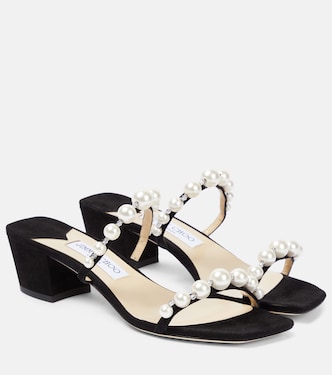 Amara 45 embellished suede sandals | Jimmy Choo