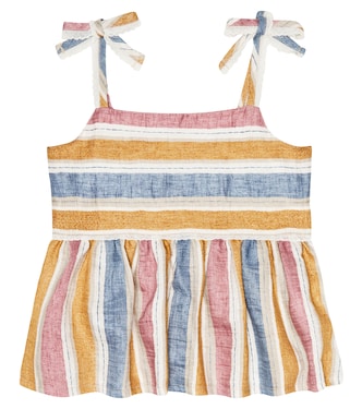 Striped linen-blend top | Il Gufo