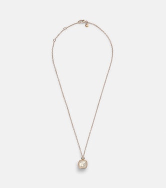 Nudo 18kt rose and white gold necklace with topaz, mother-of-pearl, and diamonds | Pomellato