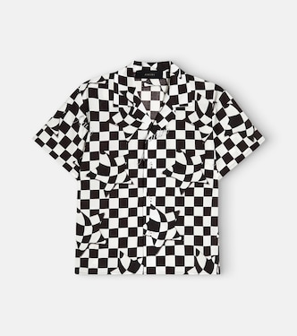 Chemise en coton à carreaux | Amiri Kids