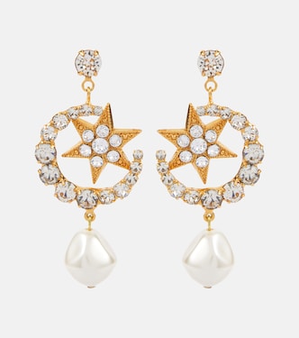 Pendientes largos Kepler bañados en oro | Jennifer Behr