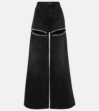 Verzierte Wide-Leg Jeans | Area