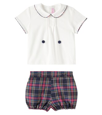 Baby Pablo Tartan top and shorts set | La Coqueta