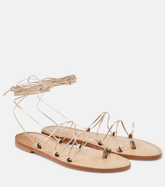 Serengetti metallic leather sandals | Amanu