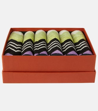 Giacomo Zigzag set of 6 cotton terry face towels | Missoni