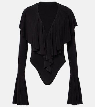 Ruffled bodysuit | Norma Kamali