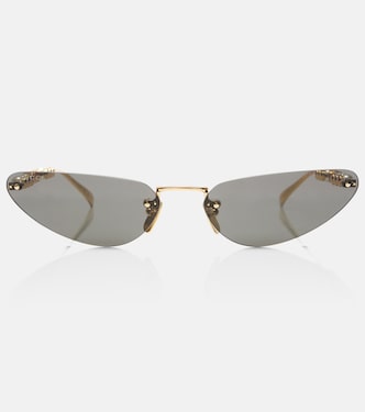 Faux pearl-embellished cat-eye sunglasses | Gucci
