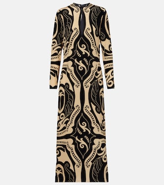 Robe longue imprimée en soie | Johanna Ortiz