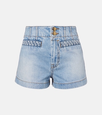 Shorts Lucky de denim de tiro alto | Zimmermann